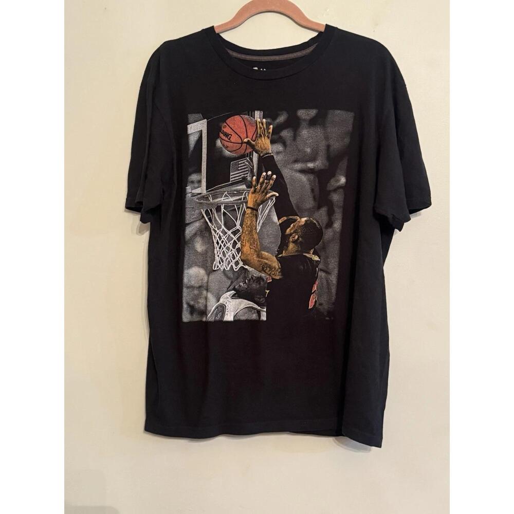 Lebron James Dunk Graphic T-Shirt Mens  Black  Basketball Tee